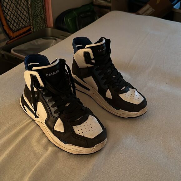 Balmain Other - BALMAIN Leather High Trainers - US Men’s Size 10.5 - EU 44 Men’s Size